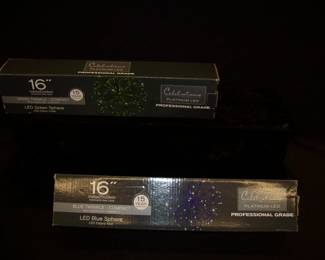 LED Blue or Green Sphere lights