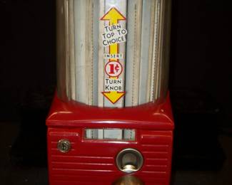 Vintage 1 Cent  Bubble Gum Machine