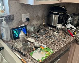 more kitchen gadgets and some glassware
