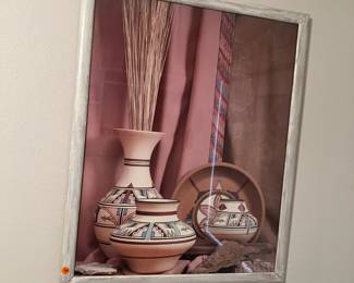 southwestern decor items in a photo with frame