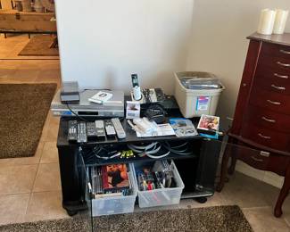 dvd and vhs players, cd's vhs blanks and other electronic items