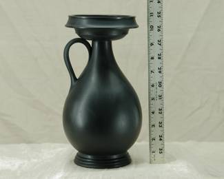 A vintage Wedgwood black basalt ewer