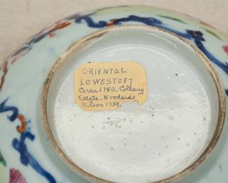 Another view of the antique Chinese export famille rose imari "Mandarin" bowl