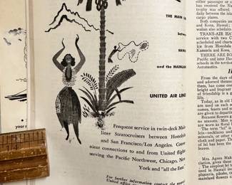 Inside page of All About Hawaii Thrum's Hawaiian Annual, 1952 77th edition, paperback, published by The Honolulu Star-Bulletin, Ltd