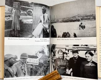 Black and white photographs inside People on Our Side, by Edgar Snow, 1944 hardcover, published by Random House, New York