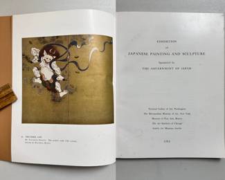 Inside pages of Exhibition of Japanese Painting and Sculpture Sponsored by the Government of Japan, 1953, Dulles, John Foster, Shigeru Yoshida et al, published by The Government of Japan, Washington DC & Tokyo