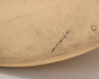 Closeup of the antique Wedgwood Game Pie Dish Caneware 19th C. 