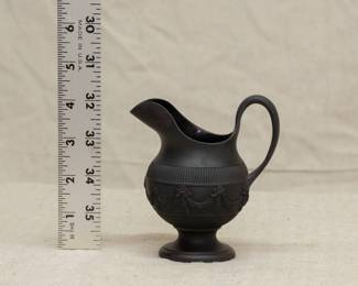 A black basalt ware neoclassical form pitcher