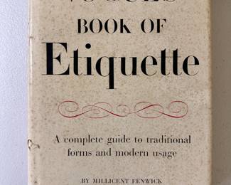 Vogue's Book of Etiquette by Millicent Fenwick, 1948 hardcover, signed first edition, Simon and Schuster New York publishers