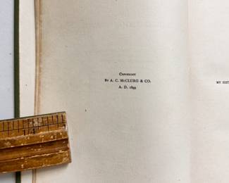 Inside page of Those Dale Girls, by Frances Weston Carruth, hardcover, 1909