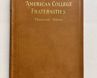 Baird's Manual American College Fraternities Thirteenth Edition, 1935 hardcover, George Banta Publishing Company