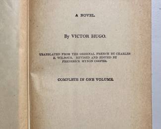 Les Misérables by Victor Hugo, Complete in One Volume, hardcover, A. L. Burt Company publishers