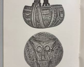 Inside page of Decorative Art of New Guinea Incised Designs by Albert Buell Lewis, 1925, softcover, Field Museum of Natural History, Chicago