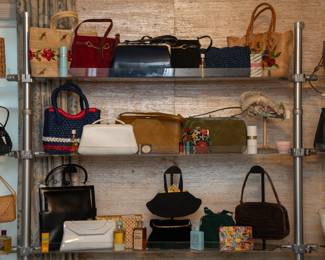 Vintage leather handbags, vintage evening bags, vintage fashion handbags and totes  