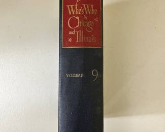 Who's Who in Chicago and Illinois, Ninth Edition, 1950, hardcover, The A. N. Marquis Company publishers