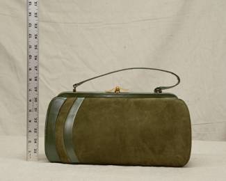 Vintage suede leather handbag