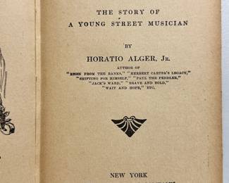 Phil the Fiddler, by Horatio Alger, Jr., 1910, hardcover