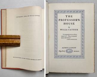 The Professor's House by Willa Cather, first edition hardcover 1925 published by Alfred A. Knopf