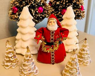 You can never have enough vintage Christmas decorations, especially those Fenton Glass Christmas tree shaped ornaments!