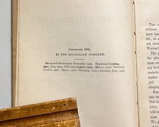 Inside page of Sesame and Lilies and The King of the Golden River by John Ruskin, hardcover, 1910, The MacMillan Company