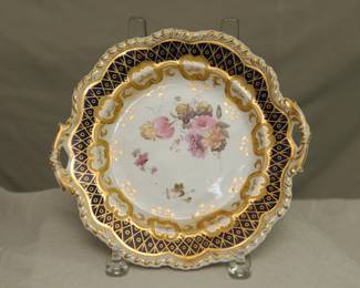18th/19th Century handled plate, identified as Spode in note on reverse.