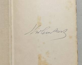 Inside page of The Apostle: A Novel Based on the Life of St. Paul [Signed] by Sholem Asch, published by G. P. Putnam's Sons, New York, 1943