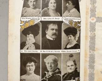 Inside page of Correct Social Usage: A Course of Instruction in Good Form, Style and Deportment: Vol 1 and 2 by Eighteen Distinguished Authors, Twelfth Revised Edition, hardcovers, 1909, The New York Society of Self Culture