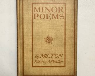 Minor Poems by Milton, edited by A. P. Walker, first edition hardcover, 1900, D. C. Heath & Co., Publishers