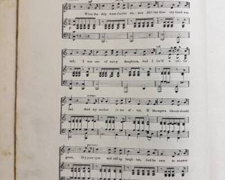 Inside page of The World's Sweetest Songs Patti's Favorites, hardcover, 1894, Professor D. H. Morrison, Musical Editor, American Educational League, published by Hubbard Publishing Co.