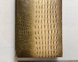 Antique printing of John Halifax, Gentleman by Miss Mulock (Mrs Craik), leather bound in what appears to be crocodile skin; Hurst & Company Publishers New York