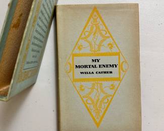 Another view of My Mortal Enemy, by Willa Cather, first edition, 1926, hardcover with slipcase, published by Alfred A. Knopf, New York 