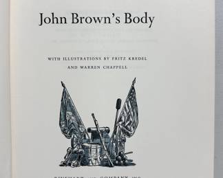 Inside page of John Brown's Body by Stephen Vincent Benét, first edition with Illustrations by Fritz Kredel and Warren Chappell, 1954, hardcover with dust jacket