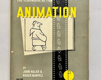The Technique of Film Animation by John Halas & Roger Manvell, hardcover with dust jacket, 1959, Hastings House publishers New York