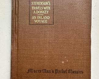 Travels With A Donkey and An Inland Voyage by Robert Louis Stevenson, hardcover, 1915, The MacMillan Company
