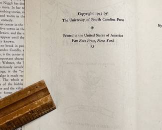 Inside pages of Mexican Village by Josephina Niggli, 1945, hardcover with dust jacket, The University of North Carolina Press