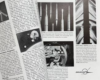 Inside pages of Space Age News magazine, July 1964 Vol 7 No. 1, softcover, Sixth Annual Aerospace Progress Issue