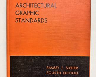 Architectural Graphic Standards for Architects, Engineers, Decorators, Builders, and Draftsmen by Charles George Ramsey, / Harold Reeve Sleeper, 1953 hardcover, 4th ed., 3rd printing, published by New York, Wiley