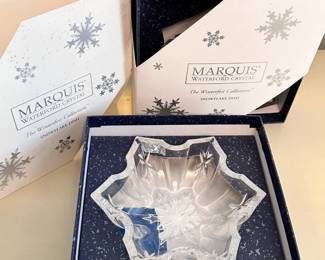 Marquis by Waterford Crystal snowflake dish in original box