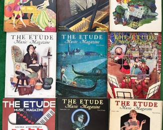 Antique issues of The Etude Music Magazine from 1932 and 1933