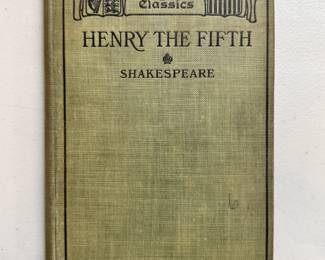 Henry The Fifth, Shakespeare, Standard English Classics, hardcover, 1908, Ginn and Company Boston