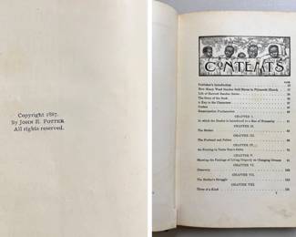 Inside pages of Uncle Tom's Cabin by Harriet Beecher Stowe, Art Memorial Edition hardcover 1897