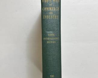 Who's Who in Commerce and Industry, The Ninth International Edition, 1955 hardcover, published by Marquis - Who's Who, Chicago 