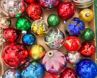 Tons of vintage blown glass Christmas Tree ornaments, many German! 