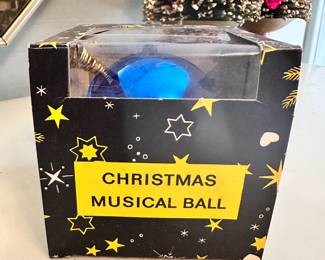 Vintage Christmas Musical Ball from West Germany, still in original box