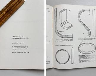 Inside pages of How to Build Modern Furniture by Mario Del Fabbro, hardcover, Vol. I, 1951, published by F. W. Dodge Corporation, New York