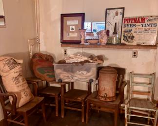 feed sacks, chairs, advertising dyes and tints 
