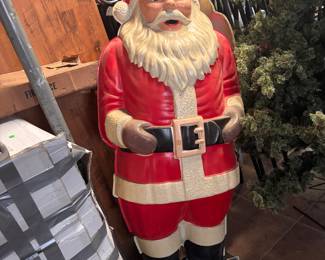 Antique two-sided store display Santa 