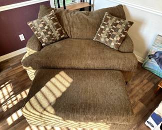 Sofa & Ottoman (sofa 62" wide x 46" deep)