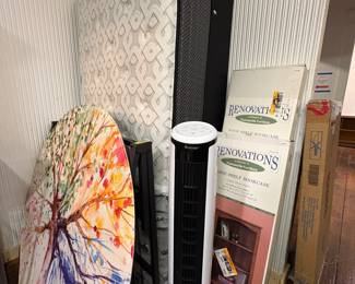 Like new twin bed and frame
Colorful rug
In the box still 2 & 3 shelf book case
Under the bed drawers
Stand up A/c & heater 