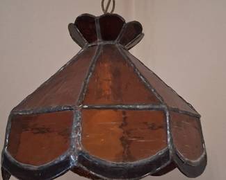 Slag Glass Pendant Light